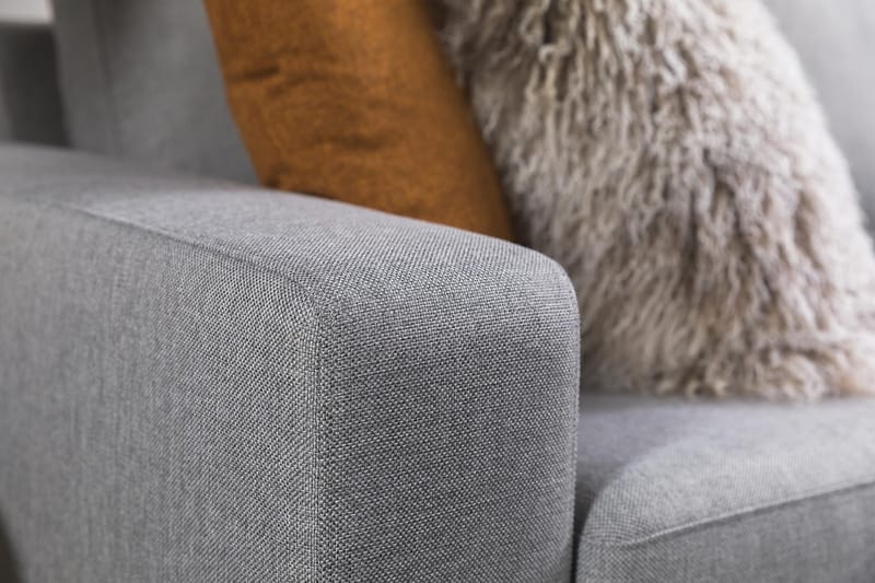 Crazy 3-seters Vendbar L-formet Sjeselongsofa i Stoff - Grå - Møbler - Sofaer - Sofaer med sjeselong - 3 seters sofa med divan