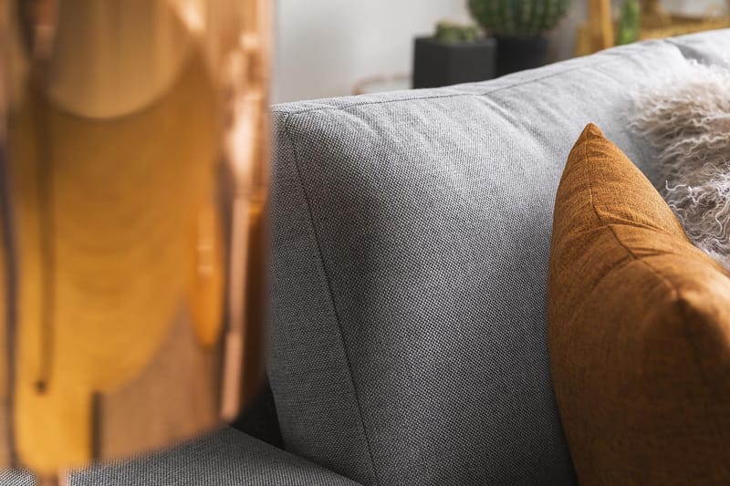 Crazy 3-seters Vendbar L-formet Sjeselongsofa i Stoff - Grå - Møbler - Sofaer - Sofaer med sjeselong - 3 seters sofa med divan