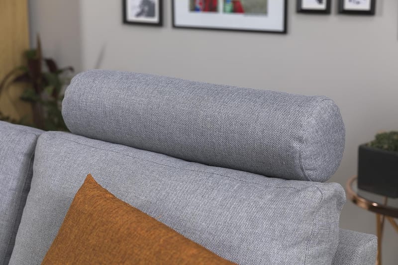 Crazy 3-seters Vendbar L-formet Sjeselongsofa i Stoff - Grå - Møbler - Sofaer - Sofaer med sjeselong - 3 seters sofa med divan