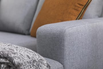 Crazy 3-seters Vendbar L-formet Sjeselongsofa i Stoff - Grå - Møbler - Sofaer - Sofaer med sjeselong - 3 seters sofa med divan