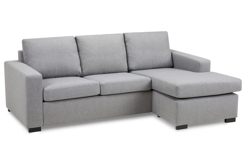 Crazy 3-seters Vendbar L-formet Sjeselongsofa i Stoff - Grå - Møbler - Sofaer - Sofaer med sjeselong - 3 seters sofa med divan