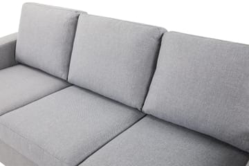 Crazy 3-seters Vendbar L-formet Sjeselongsofa i Stoff - Grå - Møbler - Sofaer - Sofaer med sjeselong - 3 seters sofa med divan