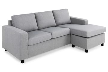 Crazy 3-seters Vendbar L-formet Sjeselongsofa i Stoff - Grå - Møbler - Sofaer - Sofaer med sjeselong - 3 seters sofa med divan