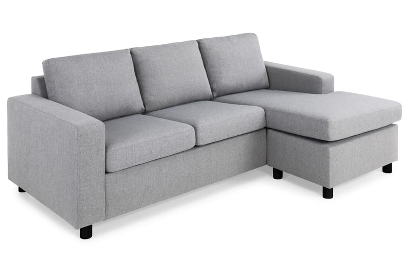 Crazy 3-seters Vendbar L-formet Sjeselongsofa i Stoff - Grå - Møbler - Sofaer - Sofaer med sjeselong - 3 seters sofa med divan