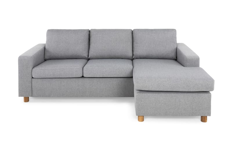 Crazy 3-seters Vendbar L-formet Sjeselongsofa i Stoff - Grå - Møbler - Sofaer - Sofaer med sjeselong - 3 seters sofa med divan