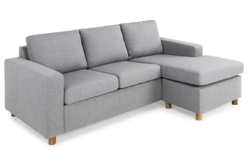 Crazy 3-seters Vendbar L-formet Sjeselongsofa i Stoff - Grå - Møbler - Sofaer - Sofaer med sjeselong - 3 seters sofa med divan