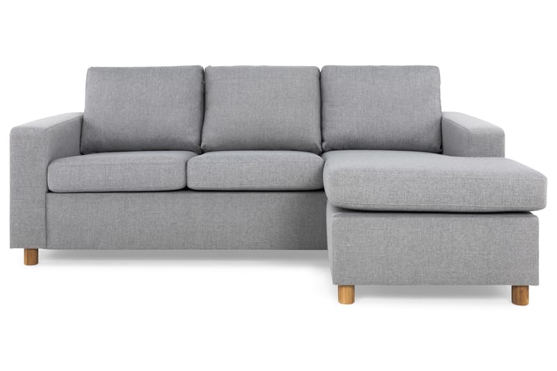 Crazy 3-seters Vendbar L-formet Sjeselongsofa i Stoff - Grå - Møbler - Sofaer - Sofaer med sjeselong - 3 seters sofa med divan