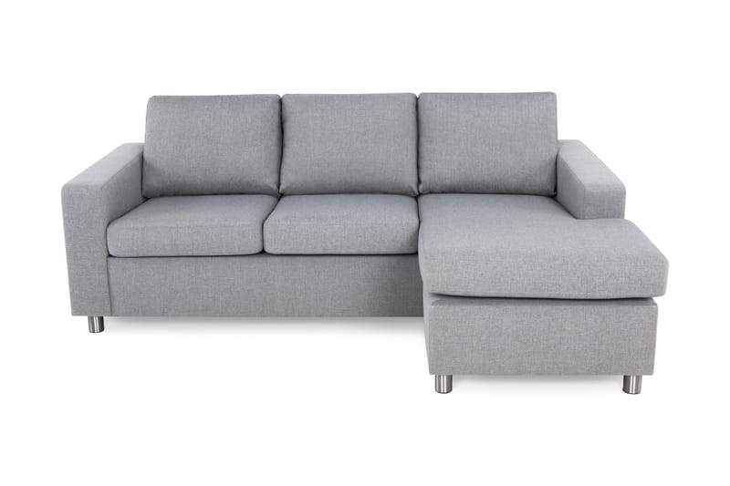 Crazy 3-seters Vendbar L-formet Sjeselongsofa i Stoff - Grå - Møbler - Sofaer - Sofaer med sjeselong - 3 seters sofa med divan