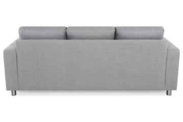 Crazy 3-seters Vendbar L-formet Sjeselongsofa i Stoff - Grå - Møbler - Sofaer - Sofaer med sjeselong - 3 seters sofa med divan