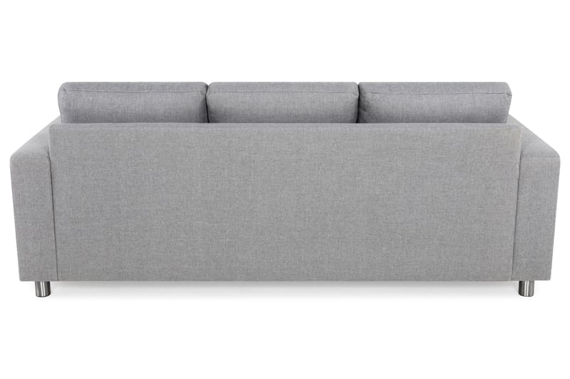 Crazy 3-seters Vendbar L-formet Sjeselongsofa i Stoff - Grå - Møbler - Sofaer - Sofaer med sjeselong - 3 seters sofa med divan