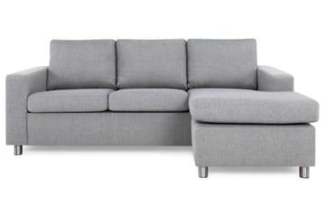 Crazy 3-seters Vendbar L-formet Sjeselongsofa i Stoff - Grå - Møbler - Sofaer - Sofaer med sjeselong - 3 seters sofa med divan