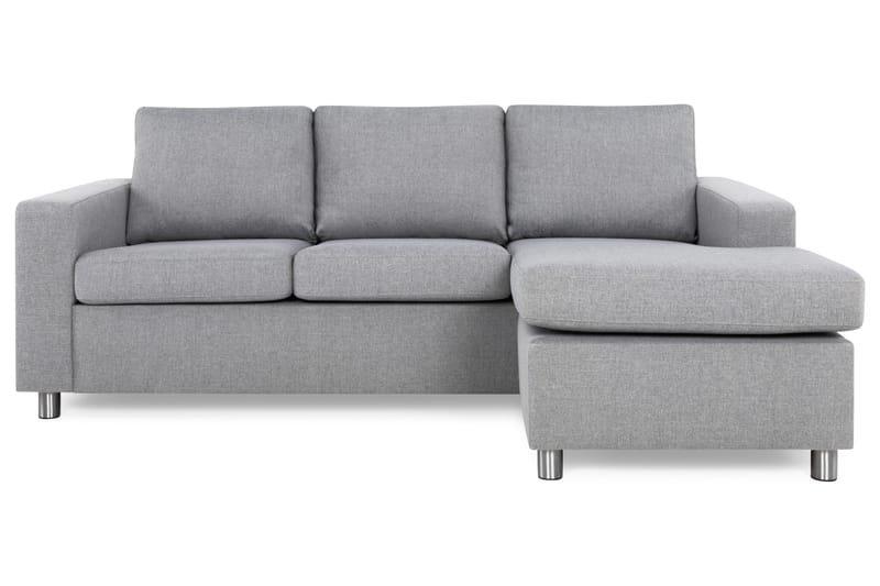 Crazy 3-seters Vendbar L-formet Sjeselongsofa i Stoff - Grå - Møbler - Sofaer - Sofaer med sjeselong - 3 seters sofa med divan