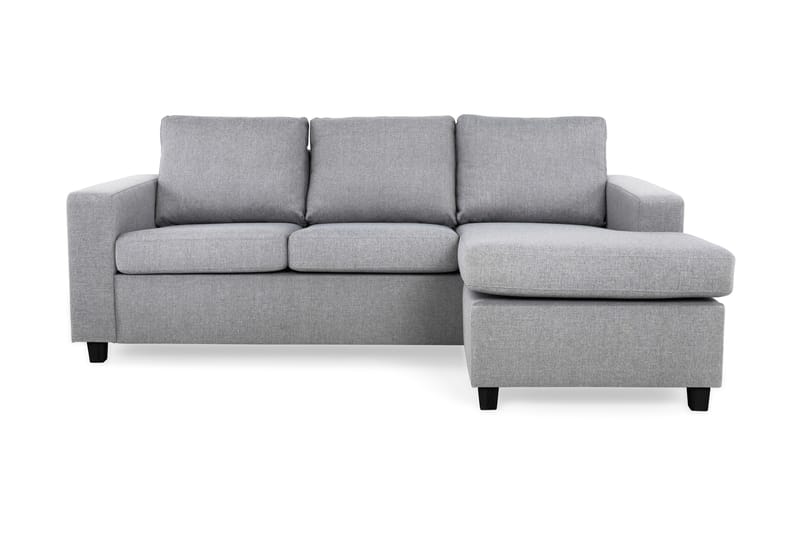 Crazy 3-seters Vendbar L-formet Sjeselongsofa i Stoff - Grå - Møbler - Sofaer - Sofaer med sjeselong - 3 seters sofa med divan