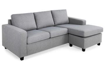 Crazy 3-seters Vendbar L-formet Sjeselongsofa i Stoff - Grå - Møbler - Sofaer - Sofaer med sjeselong - 3 seters sofa med divan