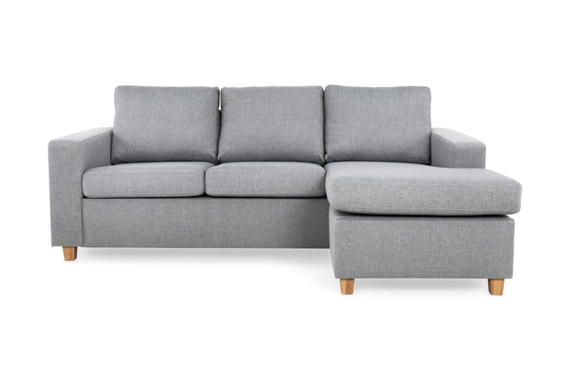 Crazy 3-seters Vendbar L-formet Sjeselongsofa i Stoff - Grå - Møbler - Sofaer - Sofaer med sjeselong - 3 seters sofa med divan