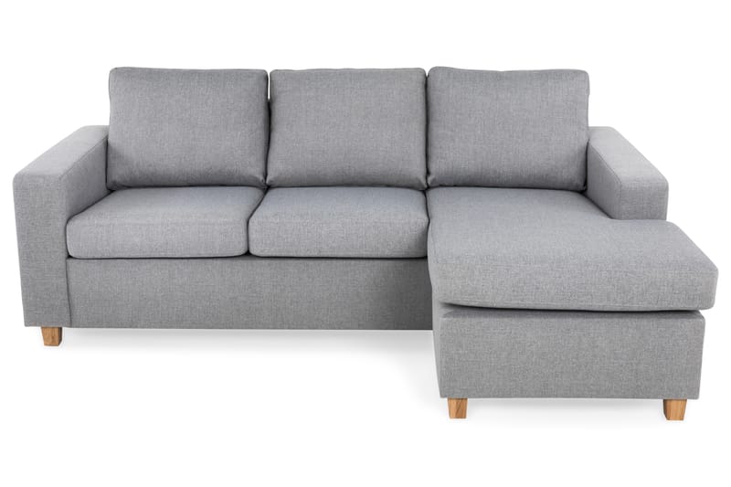 Crazy 3-seters Vendbar L-formet Sjeselongsofa i Stoff - Grå - Møbler - Sofaer - Sofaer med sjeselong - 3 seters sofa med divan