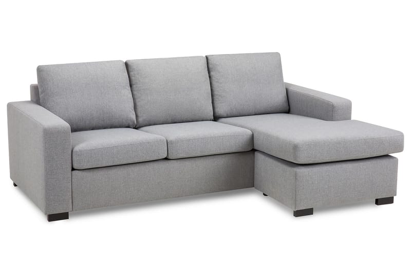 Crazy 3-seters Vendbar L-formet Sjeselongsofa i Stoff - Grå - Møbler - Sofaer - Sofaer med sjeselong - 3 seters sofa med divan