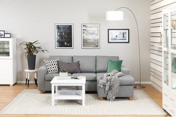 Crazy 3-seters Vendbar L-formet Sjeselongsofa i Stoff - Grå - Møbler - Sofaer - Sofaer med sjeselong - 3 seters sofa med divan