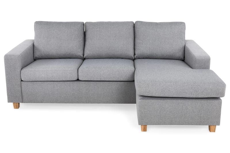 Crazy 3-seters Vendbar L-formet Sjeselongsofa i Stoff - Grå - Møbler - Sofaer - Sofaer med sjeselong - 3 seters sofa med divan