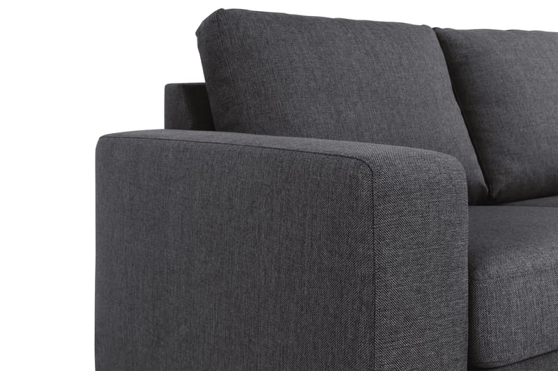 Crazy 3-seters Vendbar L-formet Sjeselongsofa i Stoff - Mørk grå - Møbler - Sofaer - Sofaer med sjeselong - 3 seters sofa med divan