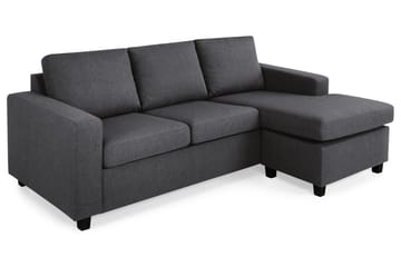 Crazy 3-seters Vendbar L-formet Sjeselongsofa i Stoff - Mørk grå - Møbler - Sofaer - Sofaer med sjeselong - 3 seters sofa med divan