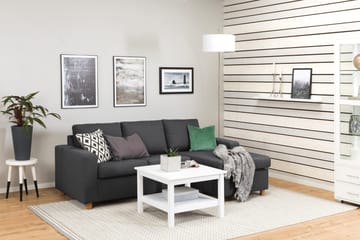 Crazy 3-seters Vendbar L-formet Sjeselongsofa i Stoff - Mørk grå - Møbler - Sofaer - Sofaer med sjeselong - 3 seters sofa med divan