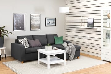 Crazy 3-seters Vendbar L-formet Sjeselongsofa i Stoff - Mørk grå - Møbler - Sofaer - Sofaer med sjeselong - 3 seters sofa med divan