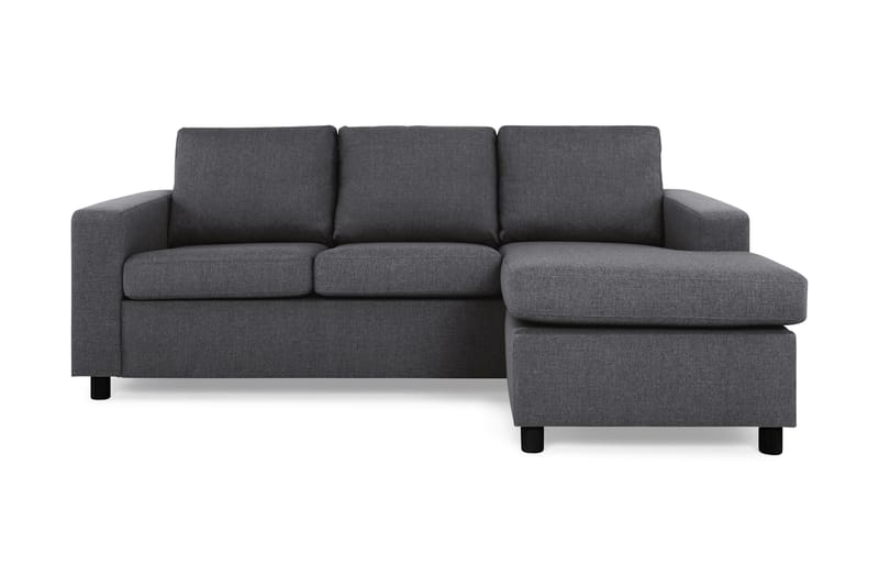 Crazy 3-seters Vendbar L-formet Sjeselongsofa i Stoff - Mørk grå - Møbler - Sofaer - Sofaer med sjeselong - 3 seters sofa med divan