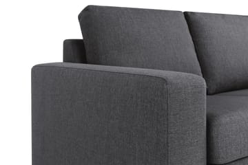 Crazy 3-seters Vendbar L-formet Sjeselongsofa i Stoff - Mørk grå - Møbler - Sofaer - Sofaer med sjeselong - 3 seters sofa med divan