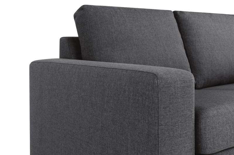 Crazy 3-seters Vendbar L-formet Sjeselongsofa i Stoff - Mørk grå - Møbler - Sofaer - Sofaer med sjeselong - 3 seters sofa med divan