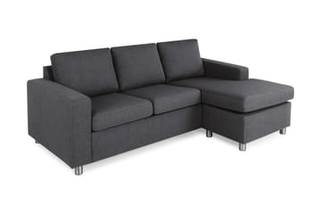 Crazy 3-seters Vendbar L-formet Sjeselongsofa i Stoff - Mørk grå - Møbler - Sofaer - Sofaer med sjeselong - 3 seters sofa med divan