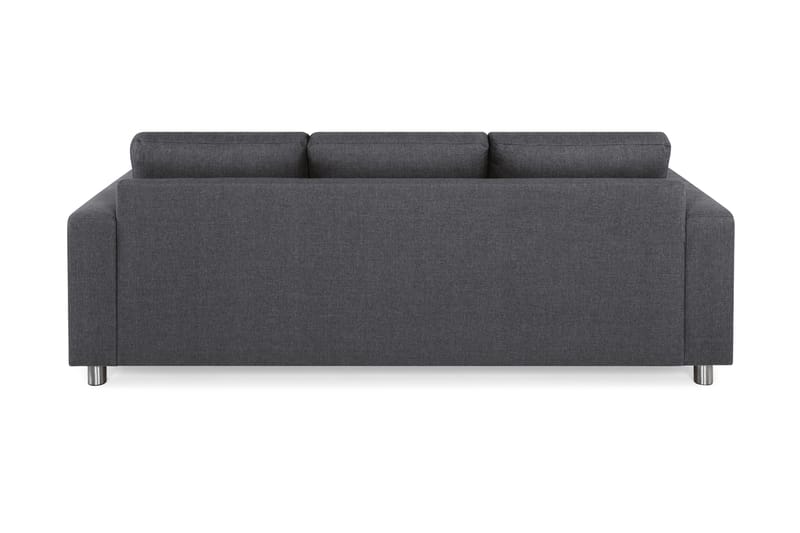 Crazy 3-seters Vendbar L-formet Sjeselongsofa i Stoff - Mørk grå - Møbler - Sofaer - Sofaer med sjeselong - 3 seters sofa med divan