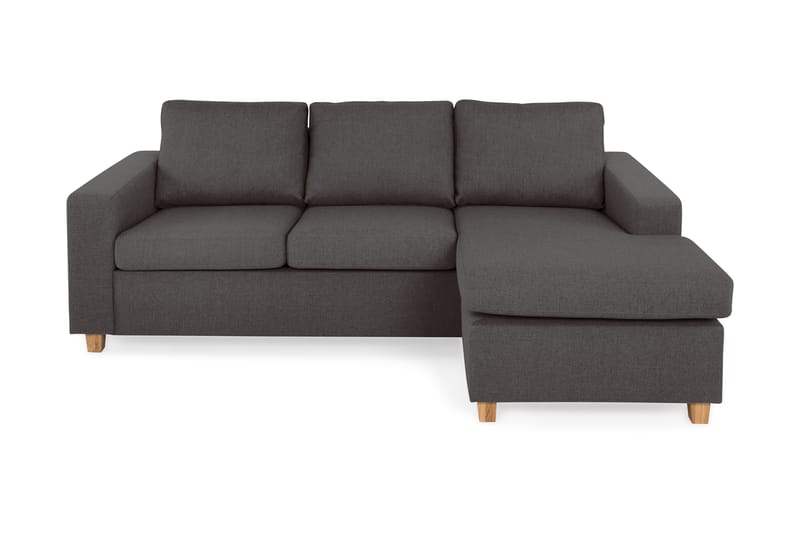 Crazy 3-seters Vendbar L-formet Sjeselongsofa i Stoff - Mørk grå - Møbler - Sofaer - Sofaer med sjeselong - 3 seters sofa med divan