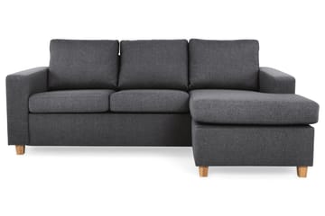 Crazy 3-seters Vendbar L-formet Sjeselongsofa i Stoff - Mørk grå - Møbler - Sofaer - Sofaer med sjeselong - 3 seters sofa med divan