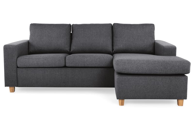 Crazy 3-seters Vendbar L-formet Sjeselongsofa i Stoff - Mørk grå - Møbler - Sofaer - Sofaer med sjeselong - 3 seters sofa med divan