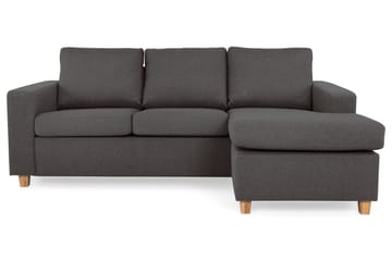 Crazy 3-seters Vendbar L-formet Sjeselongsofa i Stoff - Mørk grå - Møbler - Sofaer - Sofaer med sjeselong - 3 seters sofa med divan
