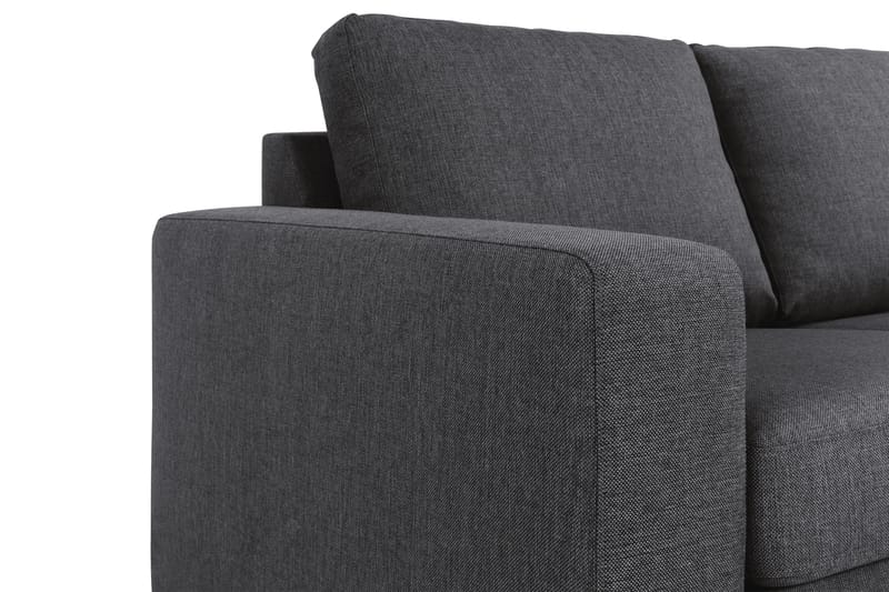 Crazy 3-seters Vendbar L-formet Sjeselongsofa i Stoff - Mørk grå - Møbler - Sofaer - Sofaer med sjeselong - 3 seters sofa med divan