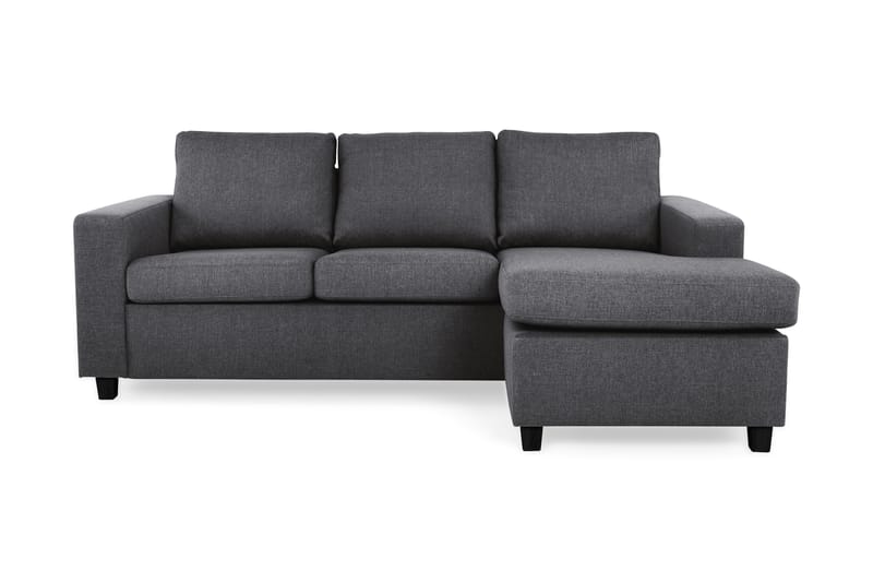 Crazy 3-seters Vendbar L-formet Sjeselongsofa i Stoff - Mørk grå - Møbler - Sofaer - Sofaer med sjeselong - 3 seters sofa med divan