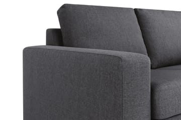 Crazy 3-seters Vendbar L-formet Sjeselongsofa i Stoff - Mørk grå - Møbler - Sofaer - Sofaer med sjeselong - 3 seters sofa med divan