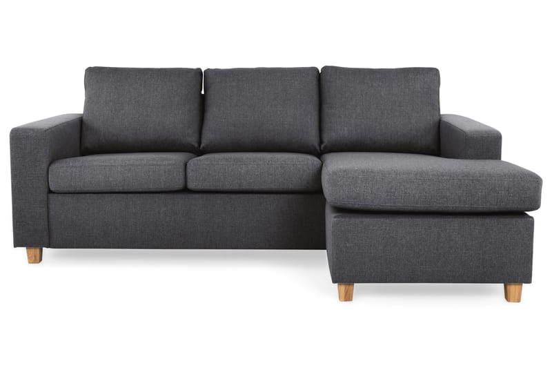 Crazy 3-seters Vendbar L-formet Sjeselongsofa i Stoff - Mørk grå - Møbler - Sofaer - Sofaer med sjeselong - 3 seters sofa med divan