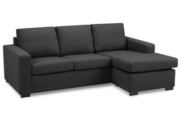 Crazy 3-seters Vendbar L-formet Sjeselongsofa i Stoff - Mørk grå - Møbler - Sofaer - Sofaer med sjeselong - 3 seters sofa med divan