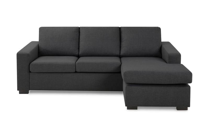 Crazy 3-seters Vendbar L-formet Sjeselongsofa i Stoff - Mørk grå - Møbler - Sofaer - Sofaer med sjeselong - 3 seters sofa med divan