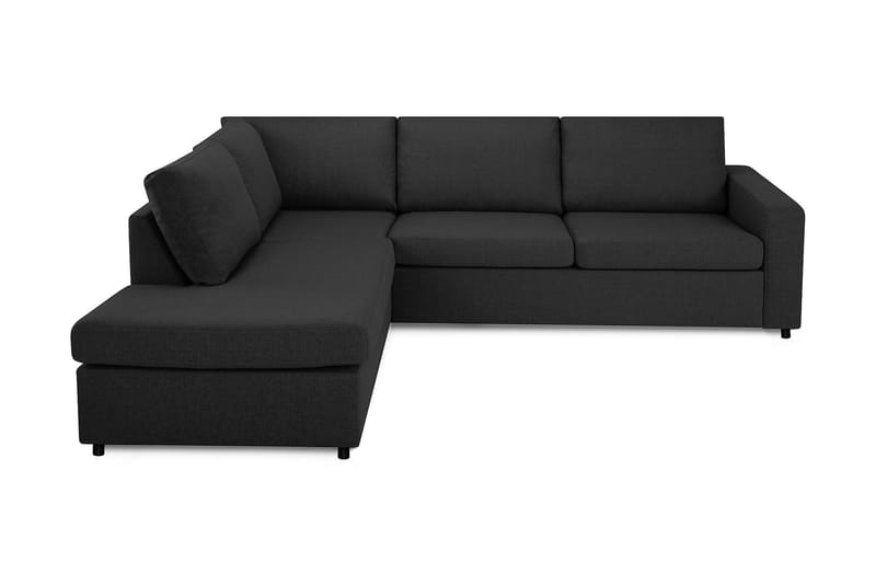 Crazy 3-seters Venstrevendt L-formet Sjeselongsofa i Stoff - Antrasitt - Møbler - Sofaer - Sofaer med sjeselong - 3 seters sofa med divan