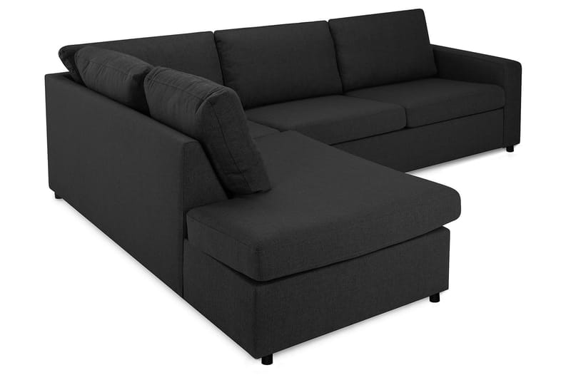 Crazy 3-seters Venstrevendt L-formet Sjeselongsofa i Stoff - Antrasitt - Møbler - Sofaer - Sofaer med sjeselong - 3 seters sofa med divan