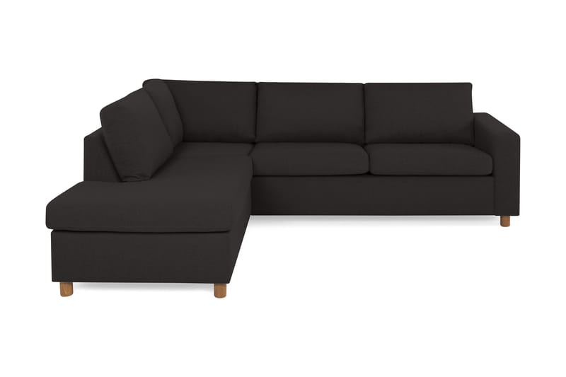 Crazy 3-seters Venstrevendt L-formet Sjeselongsofa i Stoff - Antrasitt - Møbler - Sofaer - Sofaer med sjeselong - 3 seters sofa med divan