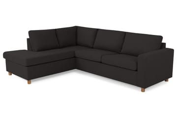 Crazy 3-seters Venstrevendt L-formet Sjeselongsofa i Stoff - Antrasitt - Møbler - Sofaer - Sofaer med sjeselong - 3 seters sofa med divan