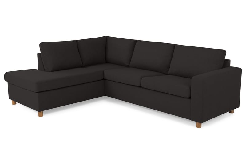Crazy 3-seters Venstrevendt L-formet Sjeselongsofa i Stoff - Antrasitt - Møbler - Sofaer - Sofaer med sjeselong - 3 seters sofa med divan