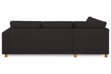 Crazy 3-seters Venstrevendt L-formet Sjeselongsofa i Stoff - Antrasitt - Møbler - Sofaer - Sofaer med sjeselong - 3 seters sofa med divan