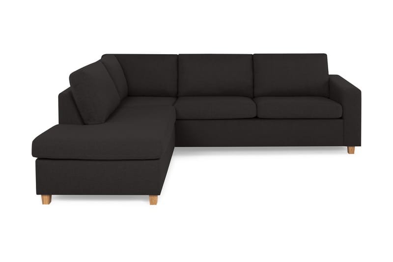 Crazy 3-seters Venstrevendt L-formet Sjeselongsofa i Stoff - Antrasitt - Møbler - Sofaer - Sofaer med sjeselong - 3 seters sofa med divan