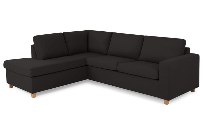 Crazy 3-seters Venstrevendt L-formet Sjeselongsofa i Stoff - Antrasitt - Møbler - Sofaer - Sofaer med sjeselong - 3 seters sofa med divan